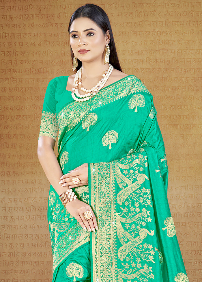 Multicolor Dupion Silk Saree With Blouse Piece