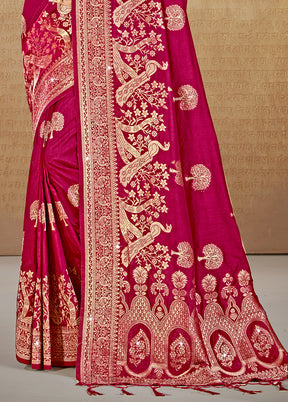 Multicolor Dupion Silk Saree With Blouse Piece