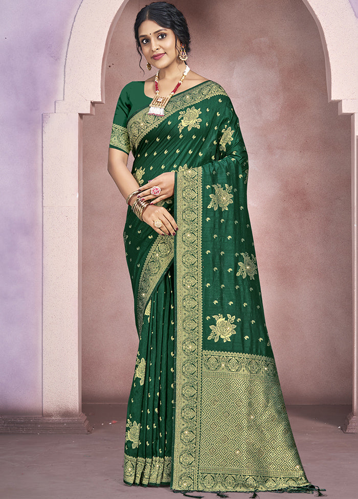 Multicolor Dupion Silk Saree With Blouse Piece