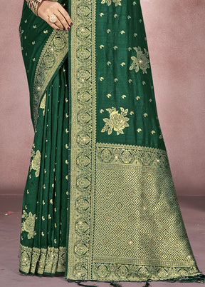 Multicolor Dupion Silk Saree With Blouse Piece