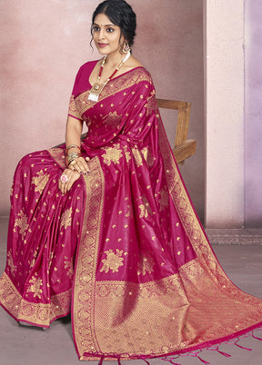 Multicolor Dupion Silk Saree With Blouse Piece