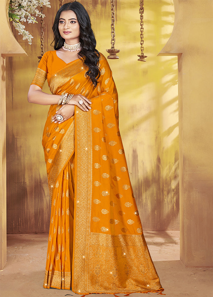 Multicolor Dupion Silk Saree With Blouse Piece