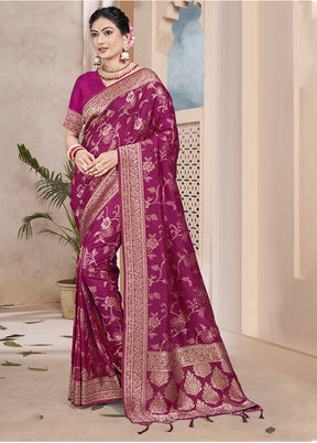 Multicolor Dupion Silk Saree With Blouse Piece