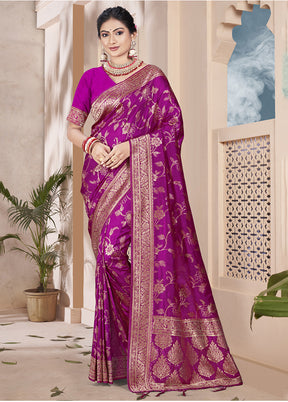 Multicolor Dupion Silk Saree With Blouse Piece