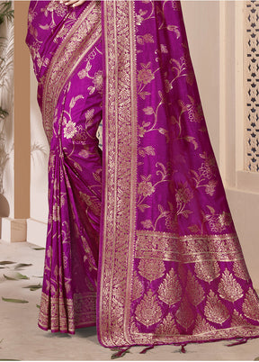 Multicolor Dupion Silk Saree With Blouse Piece