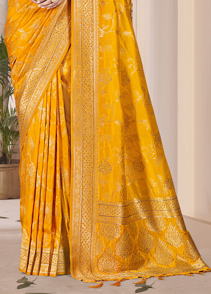 Multicolor Dupion Silk Saree With Blouse Piece