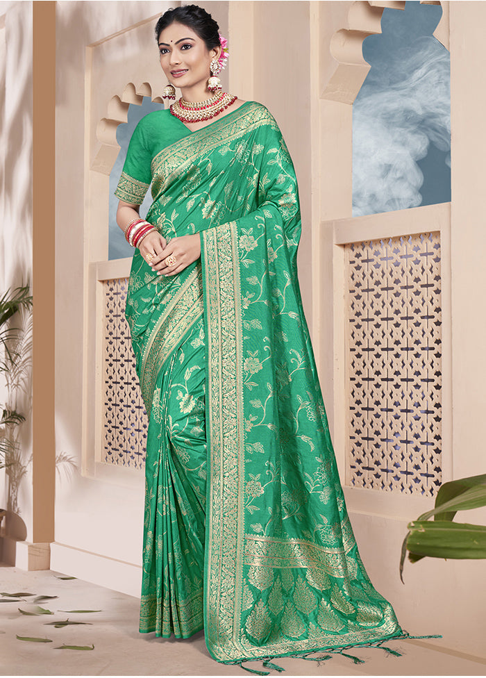 Multicolor Dupion Silk Saree With Blouse Piece