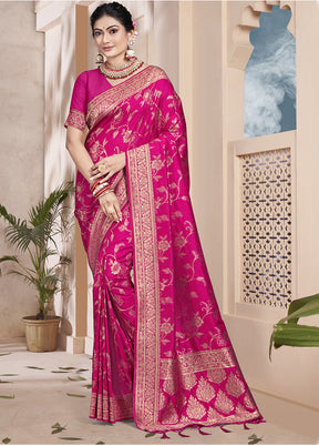 Multicolor Dupion Silk Saree With Blouse Piece