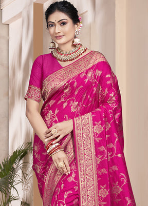 Multicolor Dupion Silk Saree With Blouse Piece