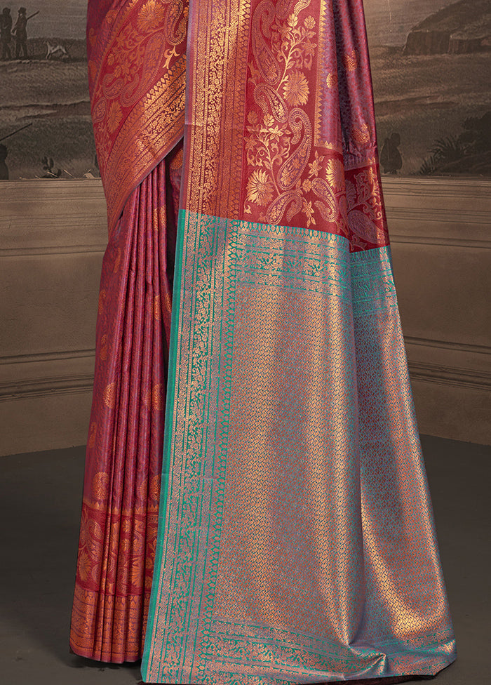 Multicolor Dupion Silk Saree With Blouse Piece