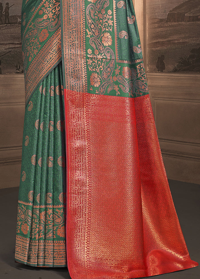 Multicolor Dupion Silk Saree With Blouse Piece