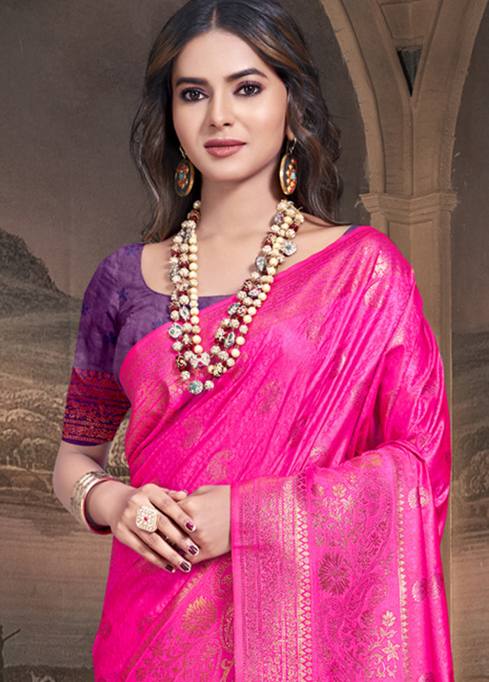 Multicolor Dupion Silk Saree With Blouse Piece