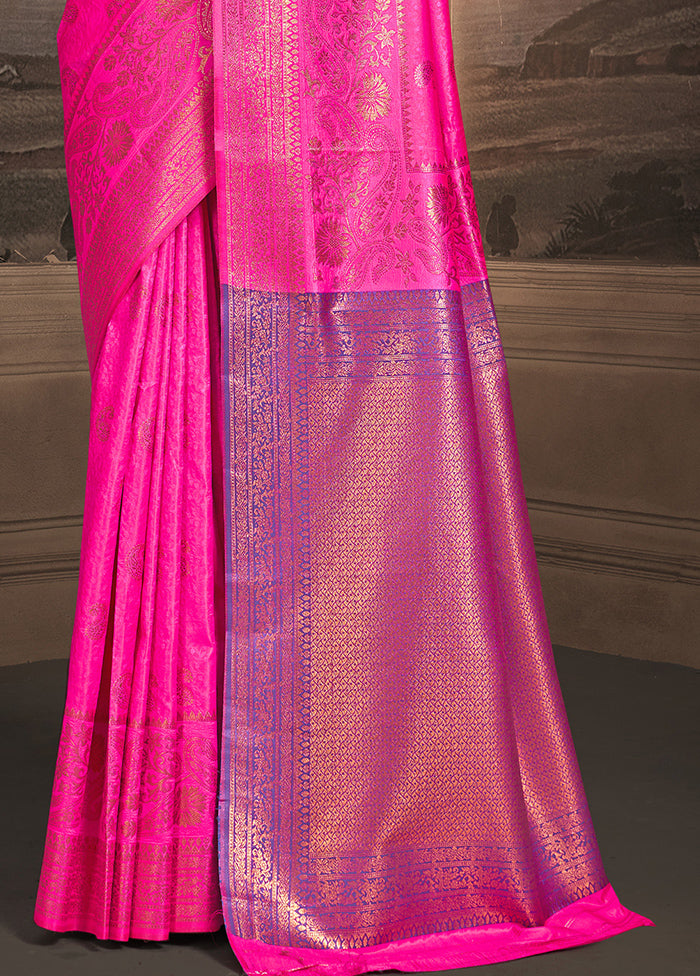 Multicolor Dupion Silk Saree With Blouse Piece