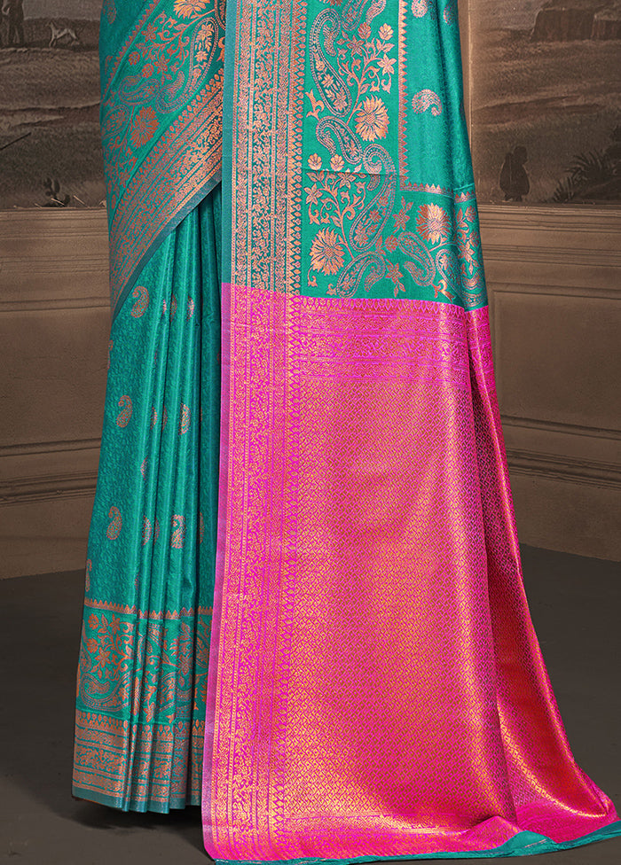 Multicolor Dupion Silk Saree With Blouse Piece