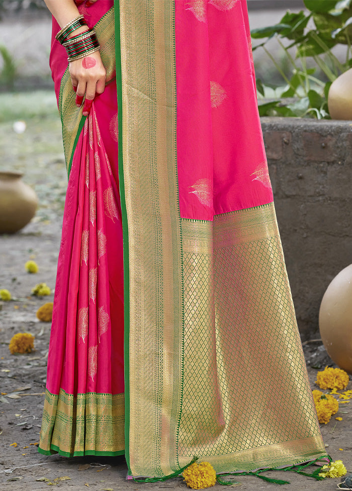 Rani Dupion Silk Saree With Blouse Piece