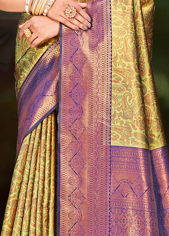 Multicolor Dupion Silk Saree With Blouse Piece