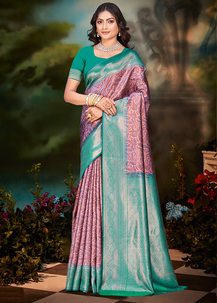 Multicolor Dupion Silk Saree With Blouse Piece