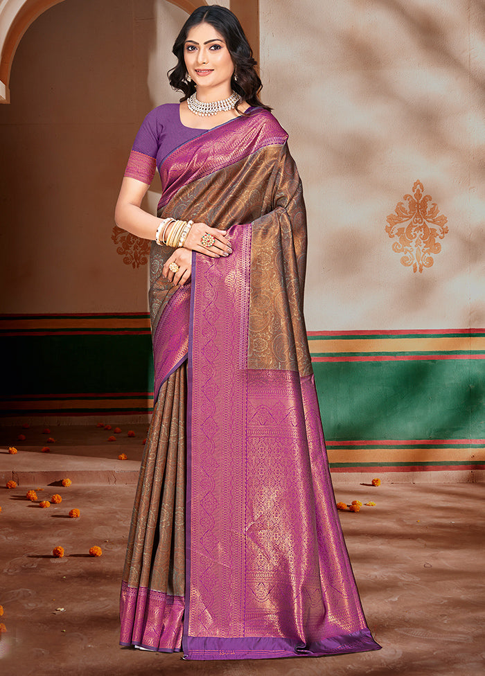 Multicolor Dupion Silk Saree With Blouse Piece