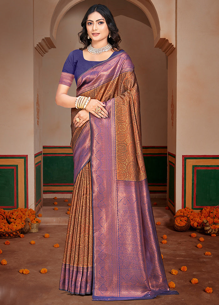 Multicolor Dupion Silk Saree With Blouse Piece