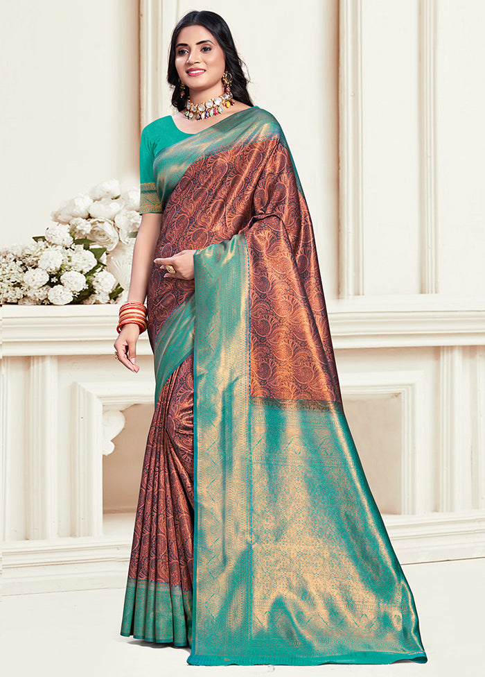 Multicolor Dupion Silk Saree With Blouse Piece