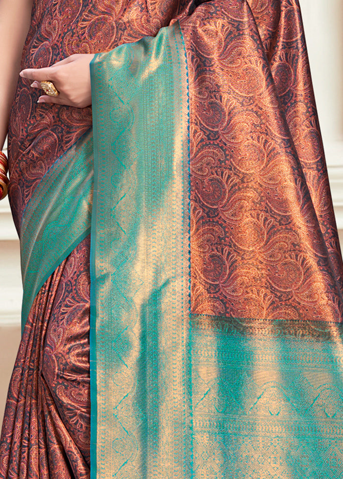 Multicolor Dupion Silk Saree With Blouse Piece