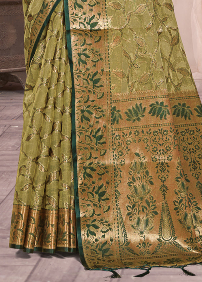 Multicolor Organza Saree With Blouse Piece