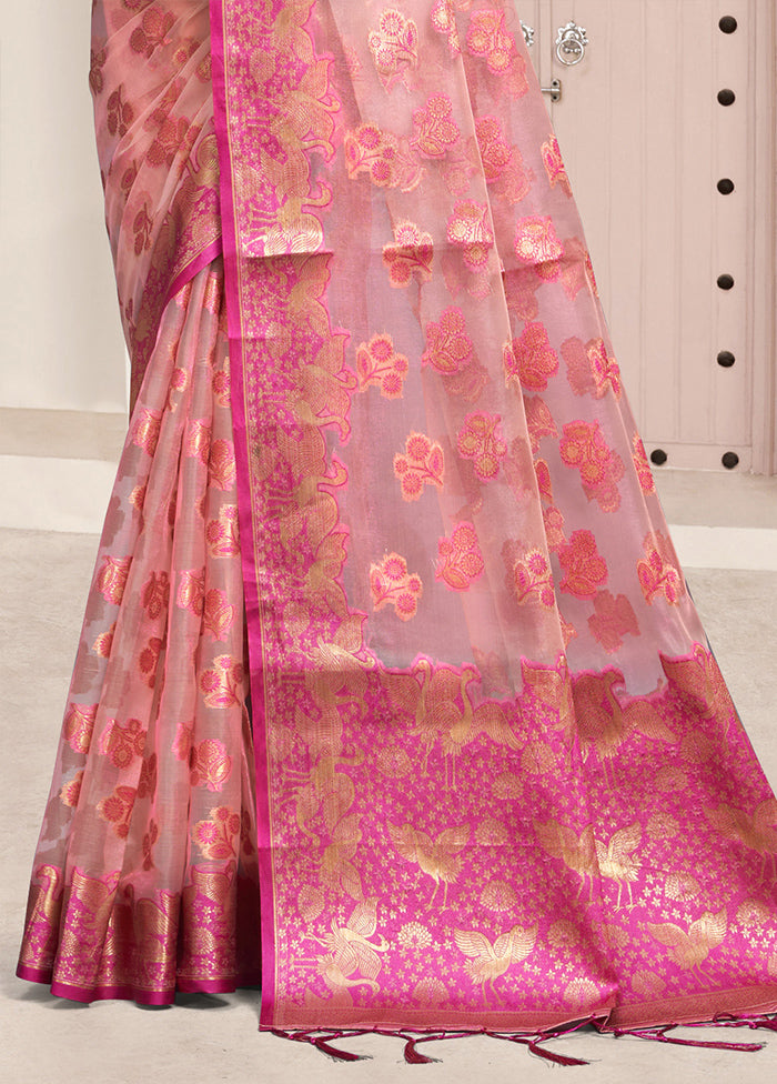 Multicolor Organza Saree With Blouse Piece