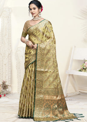 Multicolor Organza Saree With Blouse Piece