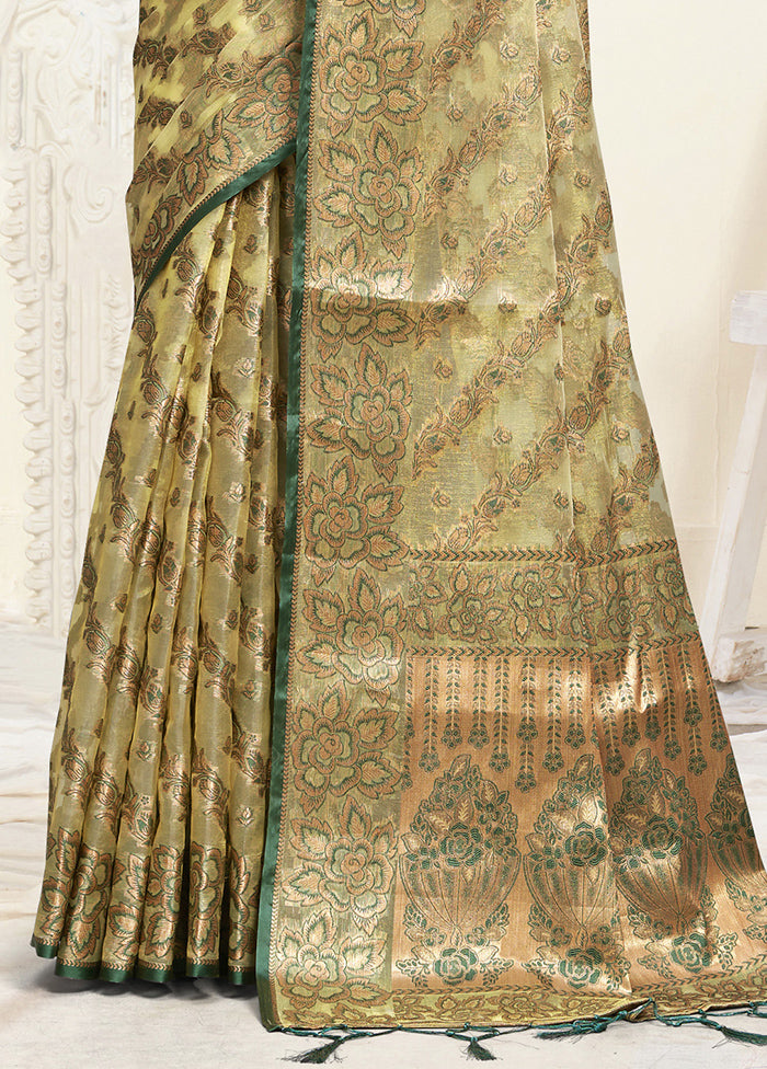 Multicolor Organza Saree With Blouse Piece