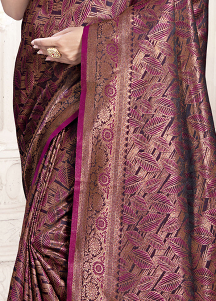 Multicolor Banarasi Silk Saree With Blouse Piece