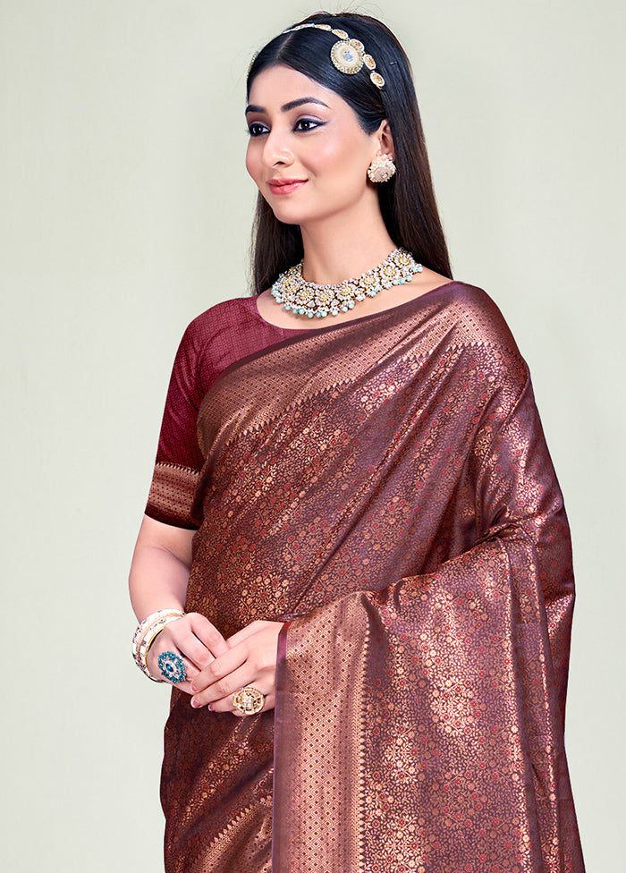 Multicolor Banarasi Silk Saree With Blouse Piece