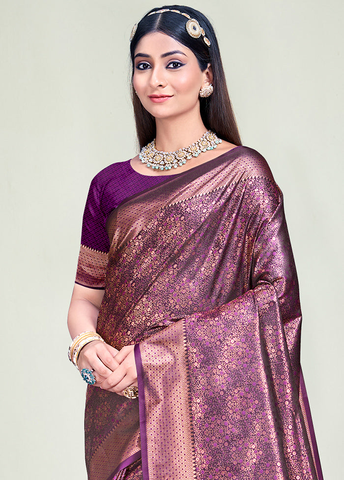 Multicolor Banarasi Silk Saree With Blouse Piece