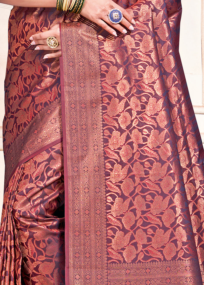 Multicolor Banarasi Silk Saree With Blouse Piece