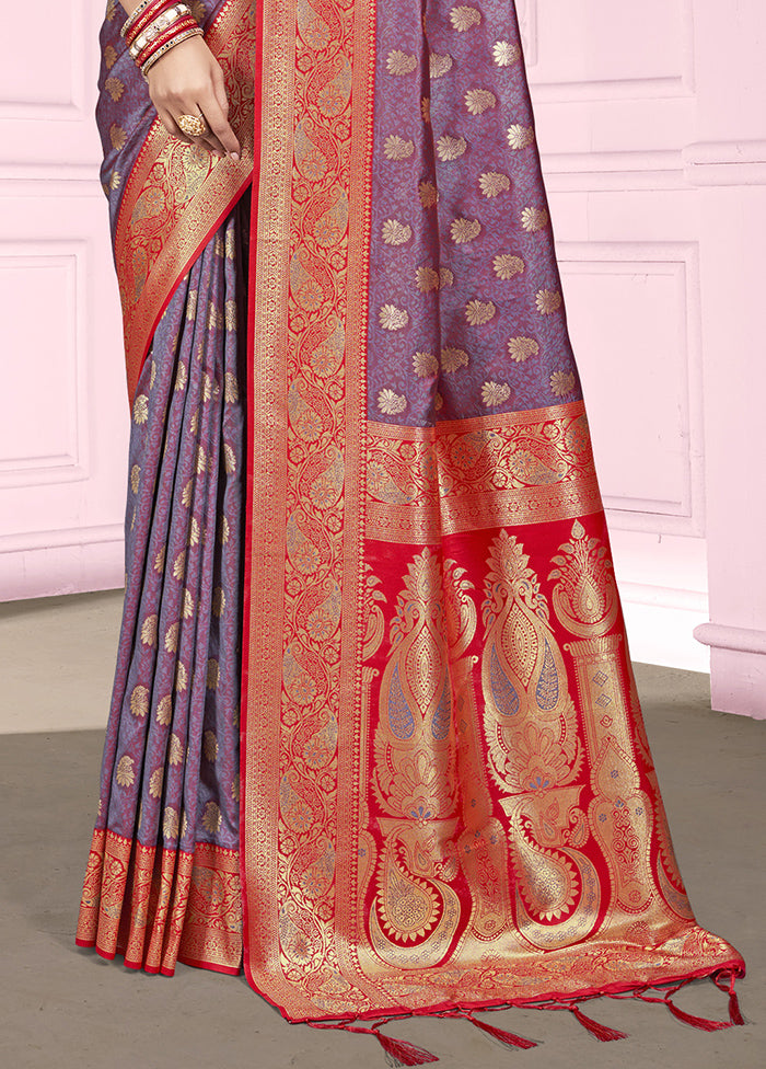 Multicolor Dupion Silk Saree With Blouse Piece