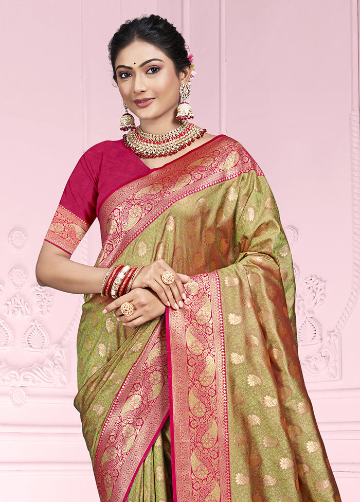 Multicolor Dupion Silk Saree With Blouse Piece