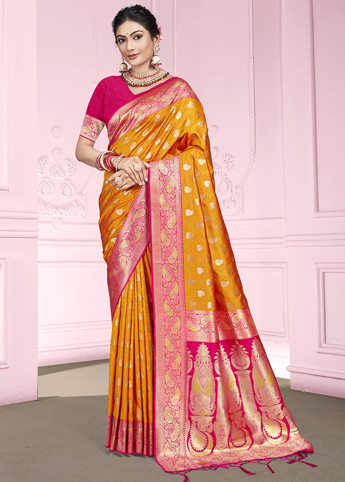 Multicolor Dupion Silk Saree With Blouse Piece