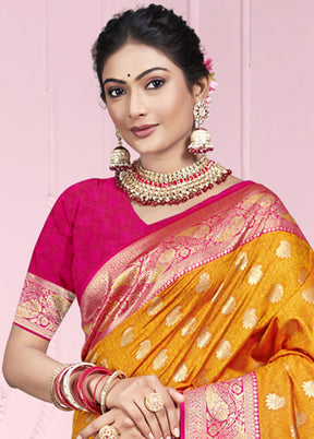 Multicolor Dupion Silk Saree With Blouse Piece