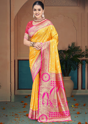 Multicolor Dupion Silk Saree With Blouse Piece