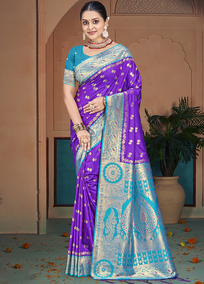 Multicolor Dupion Silk Saree With Blouse Piece