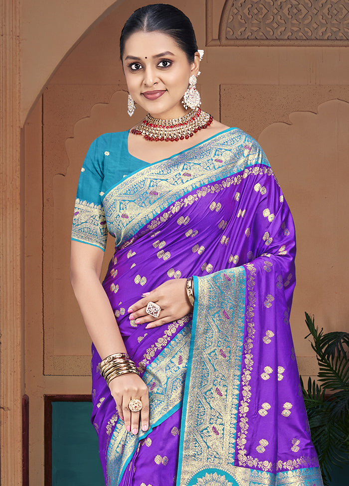 Multicolor Dupion Silk Saree With Blouse Piece