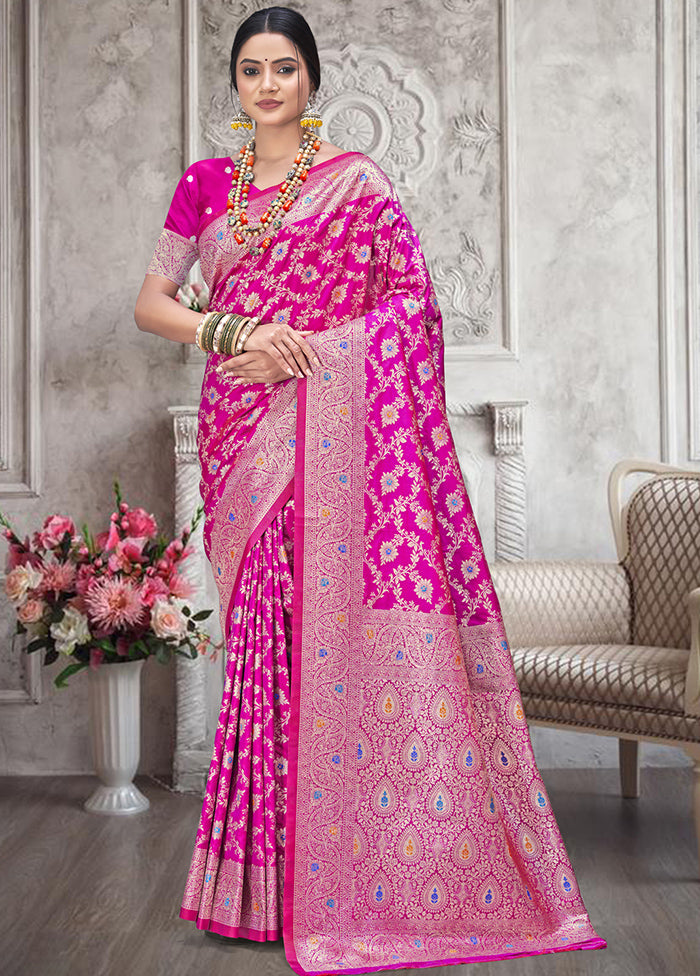 Multicolor Dupion Silk Saree With Blouse Piece