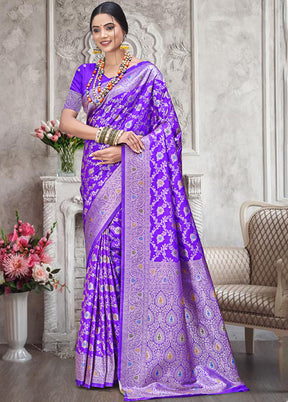 Multicolor Dupion Silk Saree With Blouse Piece