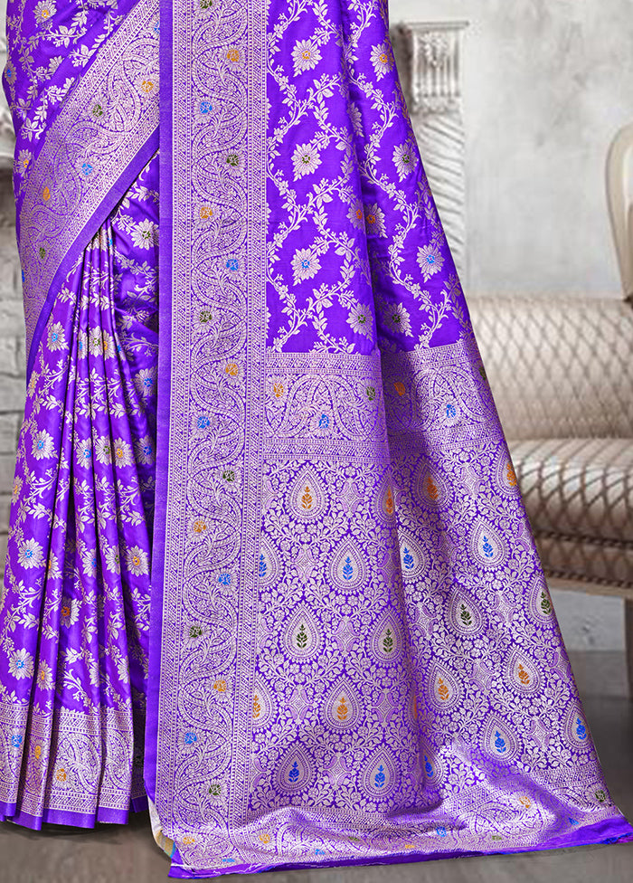 Multicolor Dupion Silk Saree With Blouse Piece