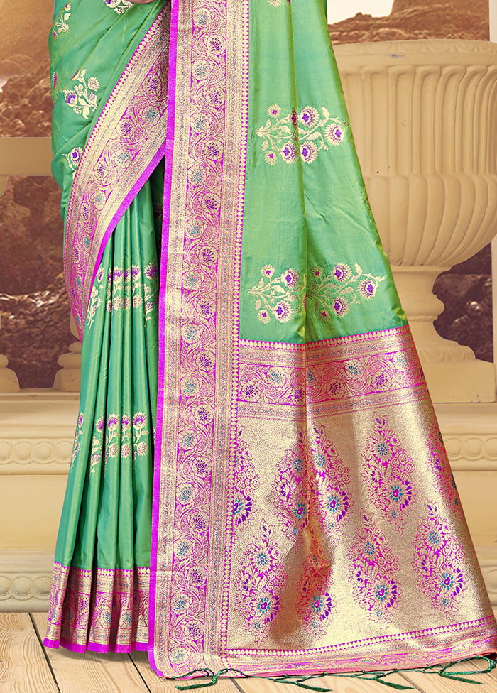 Multicolor Dupion Silk Saree With Blouse Piece