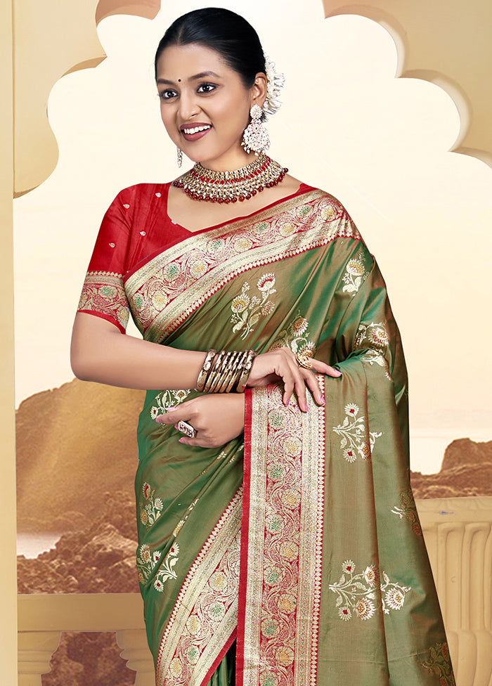 Multicolor Dupion Silk Saree With Blouse Piece