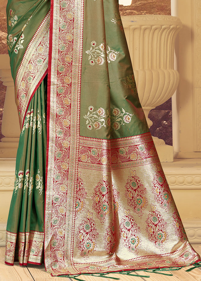 Multicolor Dupion Silk Saree With Blouse Piece