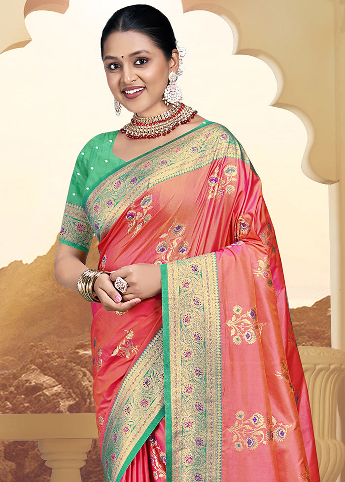 Multicolor Dupion Silk Saree With Blouse Piece