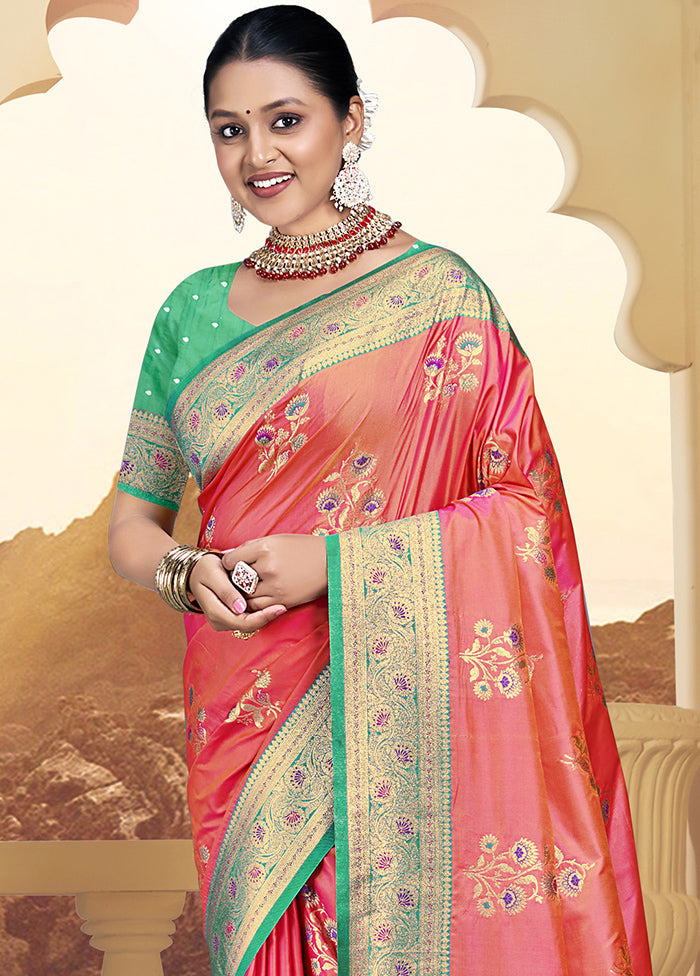 Multicolor Dupion Silk Saree With Blouse Piece