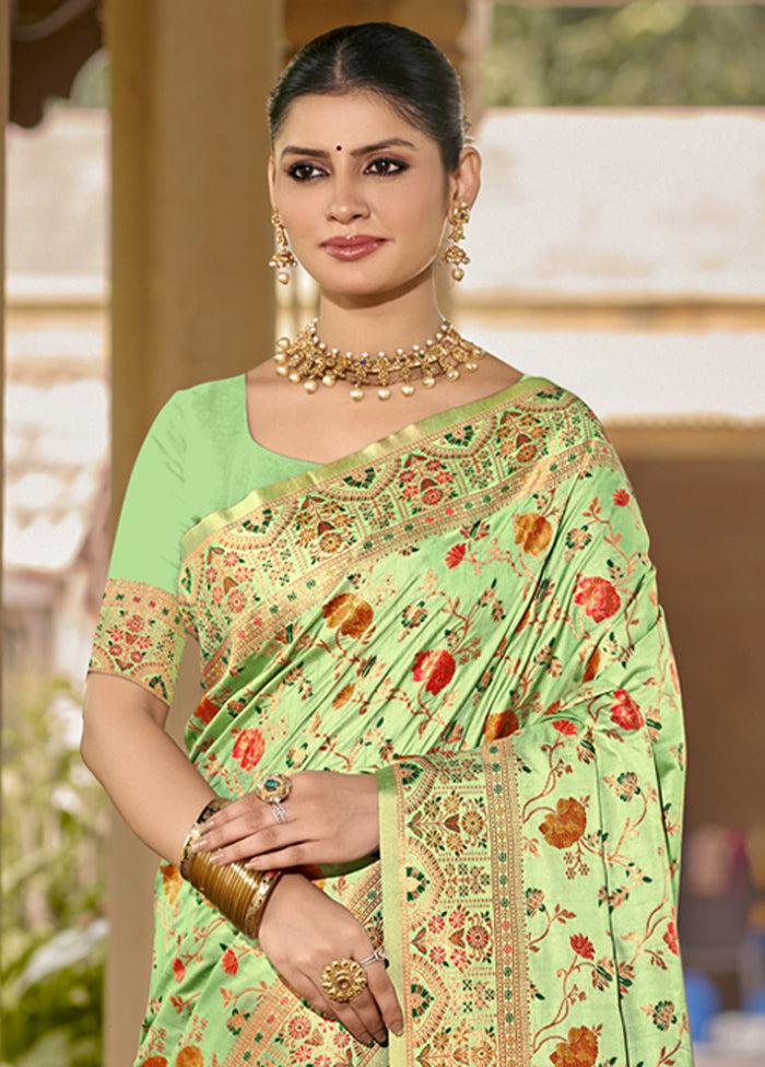 Multicolor Dupion Silk Saree With Blouse Piece