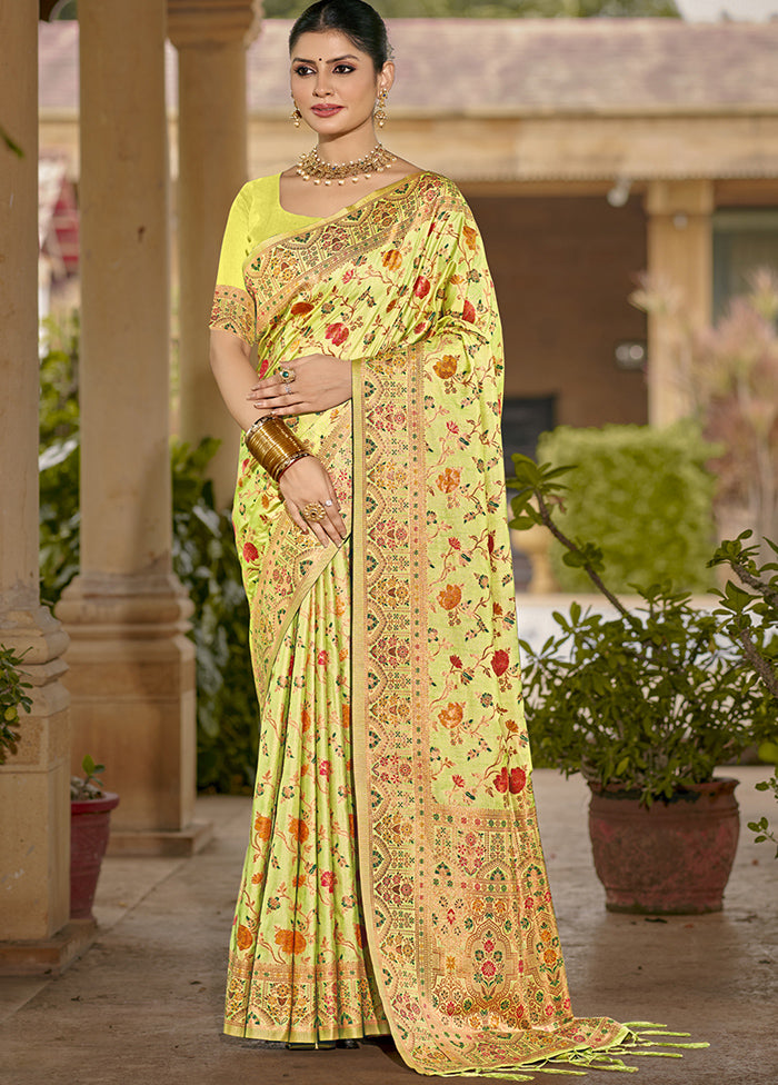 Multicolor Dupion Silk Saree With Blouse Piece